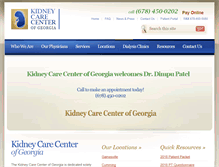 Tablet Screenshot of kidneycarega.com